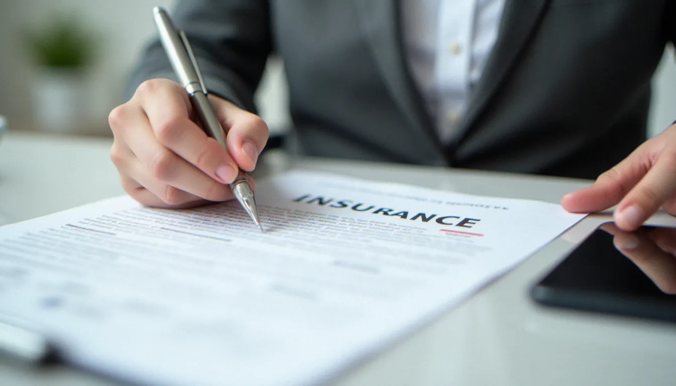 Mains tenant un document d'assurance auto lors d'une démarche de souscription sans relevé d'information