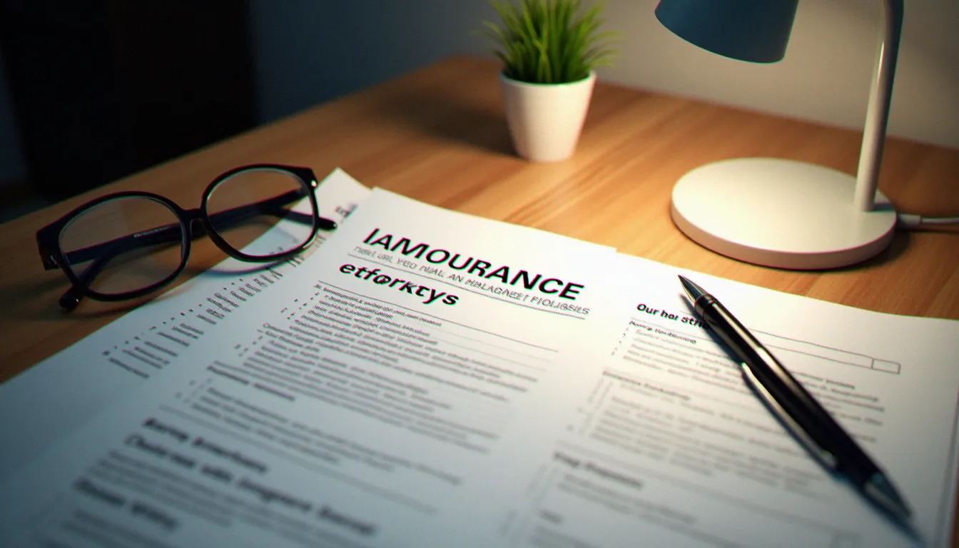 Documents de contrats d'assurance comparés sur un bureau, illustrant le choix des assurances essentielles selon son profil