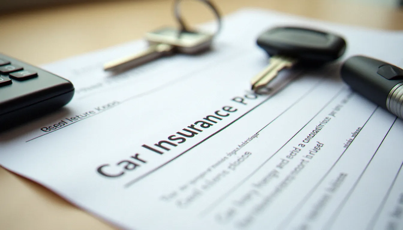 Documents d'assurance auto Macif posés sur un bureau avec des clés de voiture, illustrant les garanties du contrat