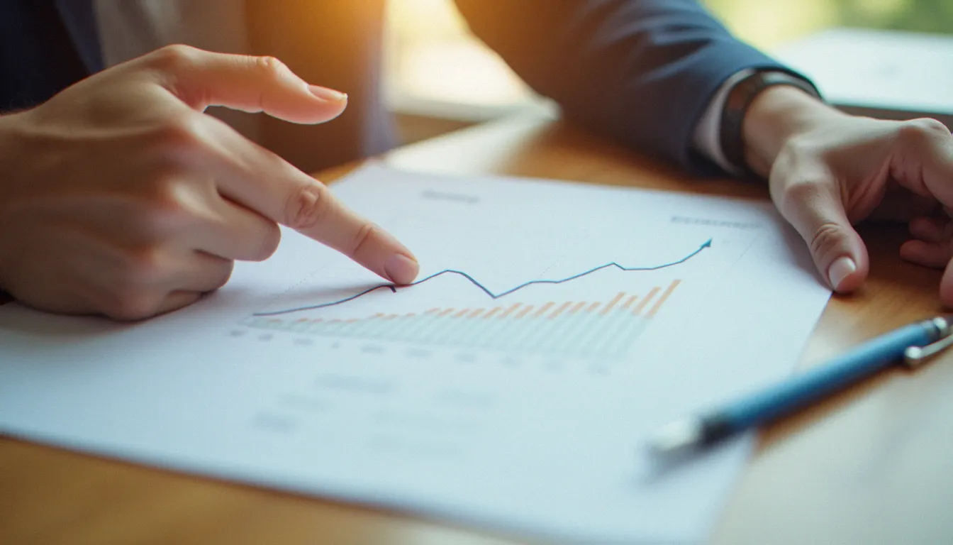 Graphique de performance d'un contrat d'assurance vie montrant une courbe de rendement croissante sur plusieurs années