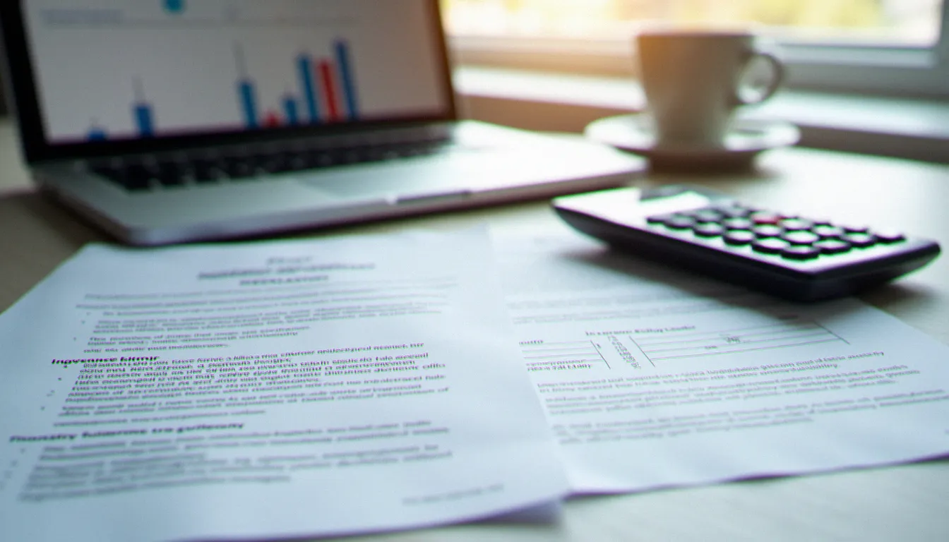 Bureau d'actuaire avec les principales lignes directrices OSFI en assurance et tableaux de ratios de capital réglementaire