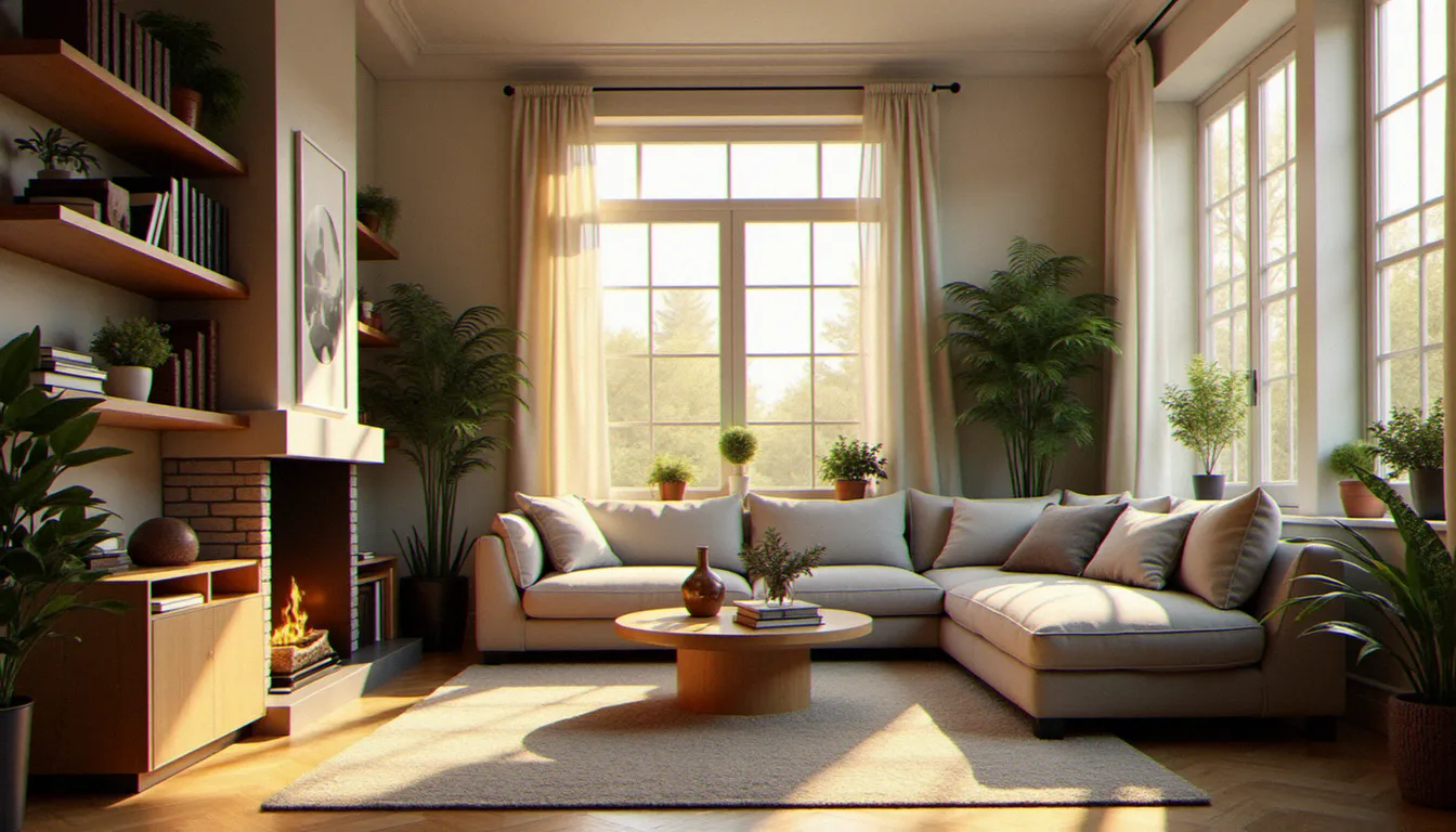 Appartement moderne bien meublé baigné de lumière naturelle, illustrant l'importance de l'assurance habitation pour protéger son logement